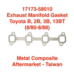 Gasket, Exhaust Manifold - Toyota B, 2B, 3B, 13BT (8/80-8/88)- manifold to head (composite) - 17173-58010