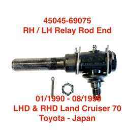 Relay Rod  End - RH inner (LHD) & LH Inner (RHD) - Land Cruiser 60 & 70 Series RHD & LHD (21mm thread) - (45045-69045) 45045-69075 OEM