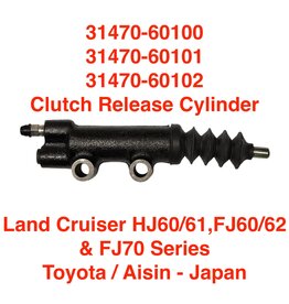 Slave Cylinder, Clutch - Boosted - Land Cruiser HJ60 2H & HJ61 12HT - 11/84 - 01/90, FJ70 (LHD) self-adjusting (Aisin) - 31470-60102