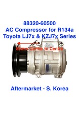 AC Compressor (R134a) - 10PA15C (Korea) w/clutch for LN107, LJ78, KZJ71, KZJ78 - 88320-60500