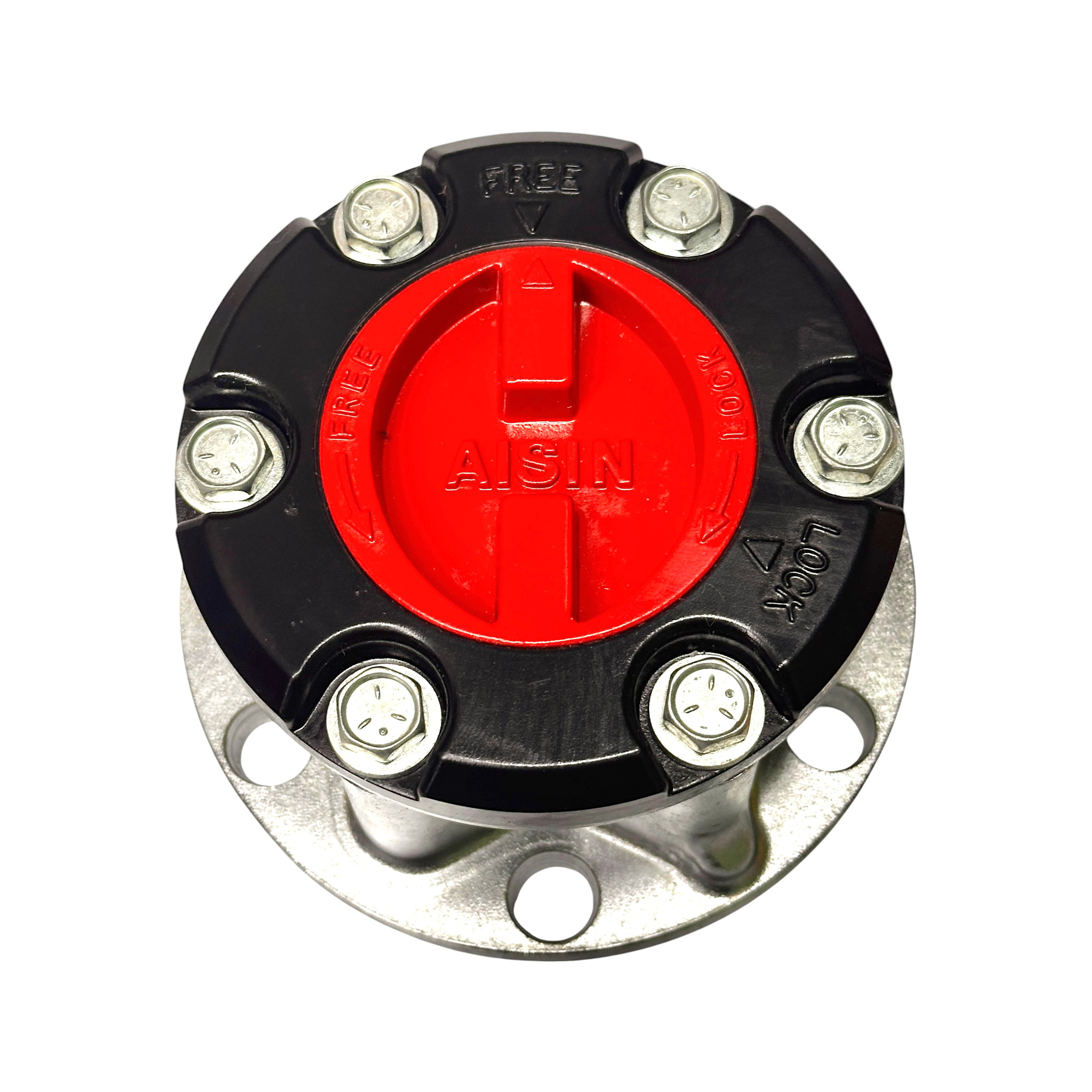 Manual Locking Hub (hubs), Aisin - Hilux & Land Cruiser 40, 50, 60, 70 Series - FHT008 Red Dial - EACH
