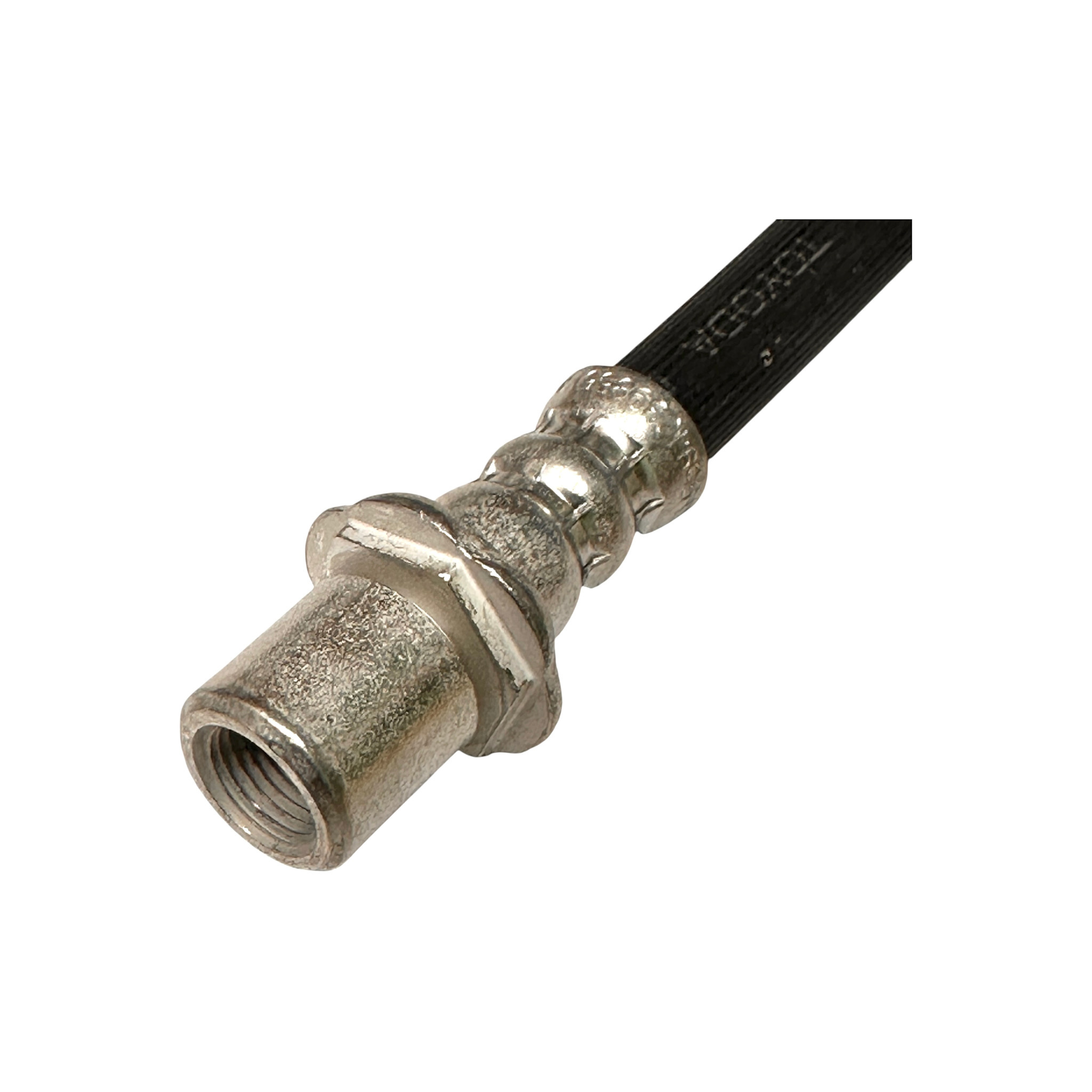 Brake Hose, Front Outer - Land Cruiser 60 & 70 Series (later vintages, (inverted flare ends) - 7.25" - 96940‑39855 OEM
