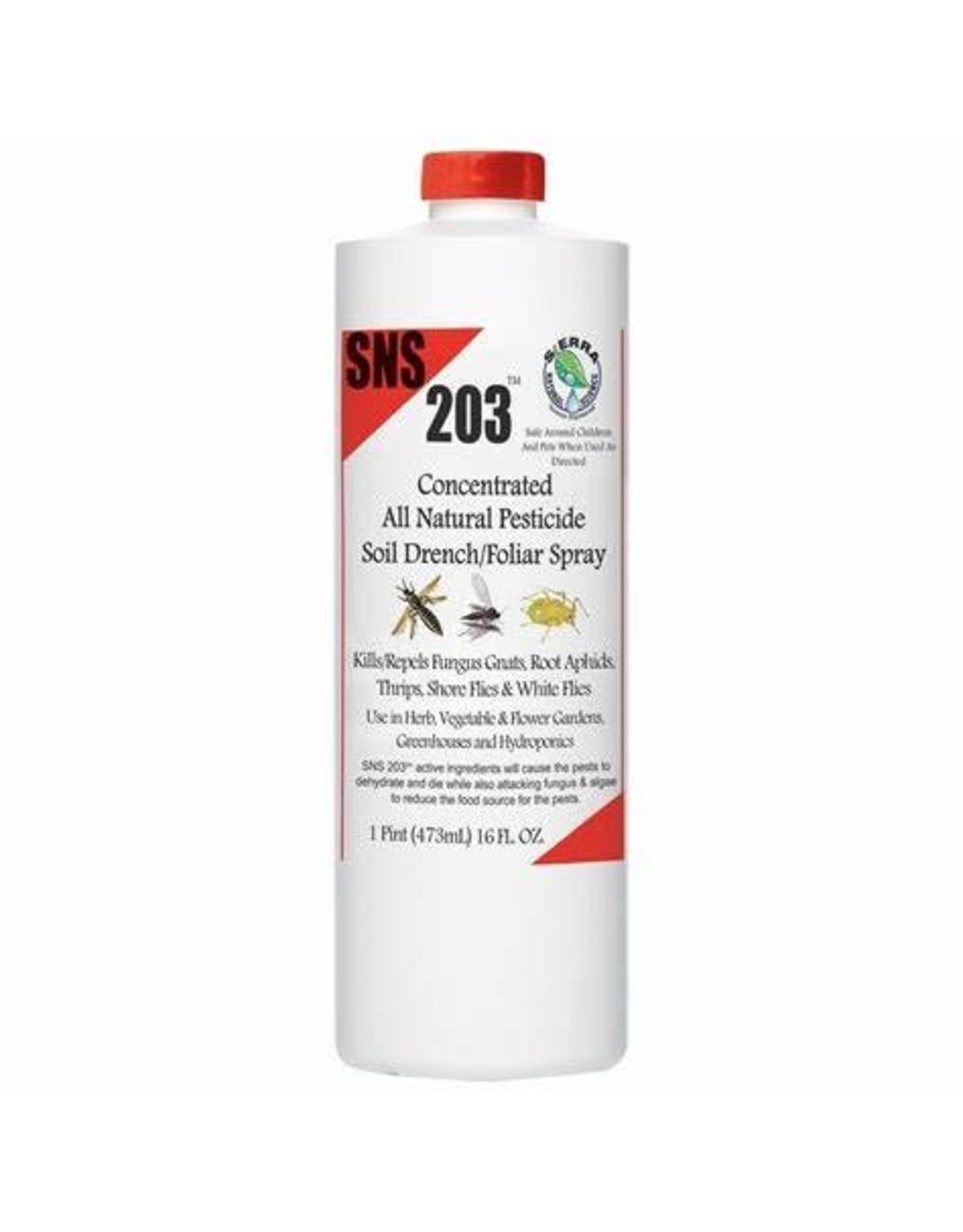 Sierra Natural Sciences SNS 203 Conc. Pesticide Soil Drench/Foliar Spray Pint