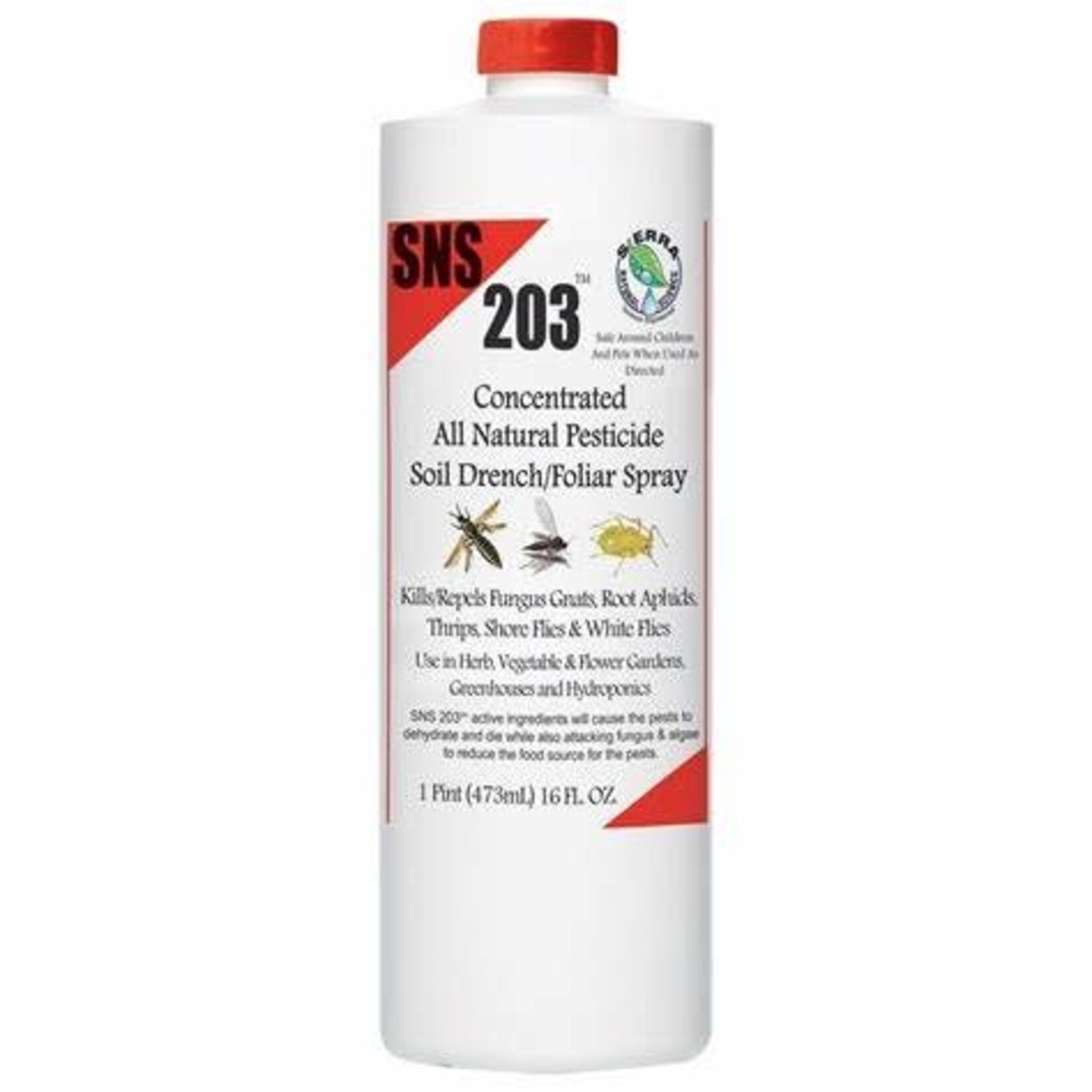 Sierra Natural Sciences SNS 203 Conc. Pesticide Soil Drench/Foliar Spray Pint