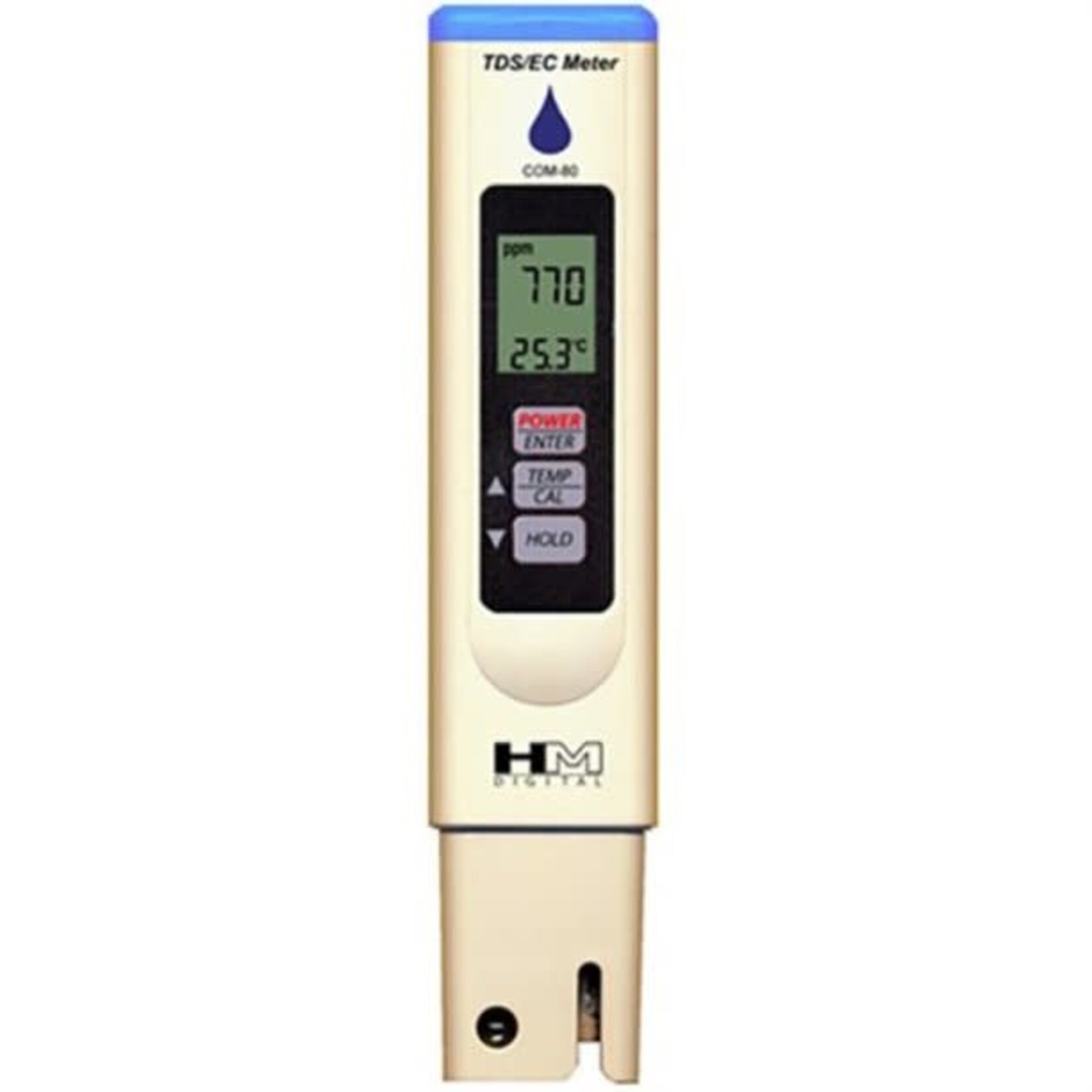 HM Digital HM Digital Water Resistant Ec/TDS Meter w/ Temperature in C/F Hydrotester (Model COM-80)