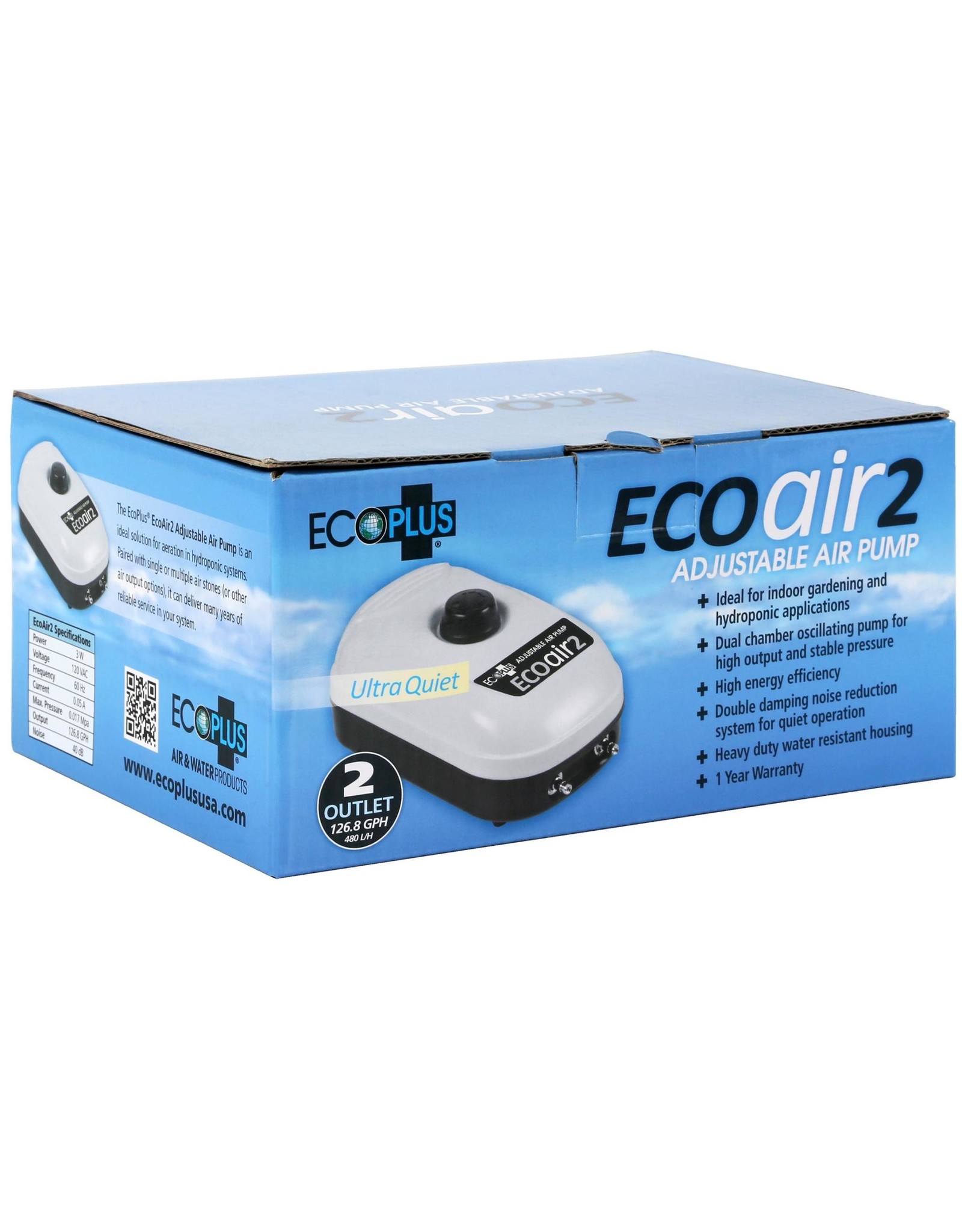 Eco Plus EcoPlus Eco Air 2 Two Outlet - 3 Watt 126 GPH