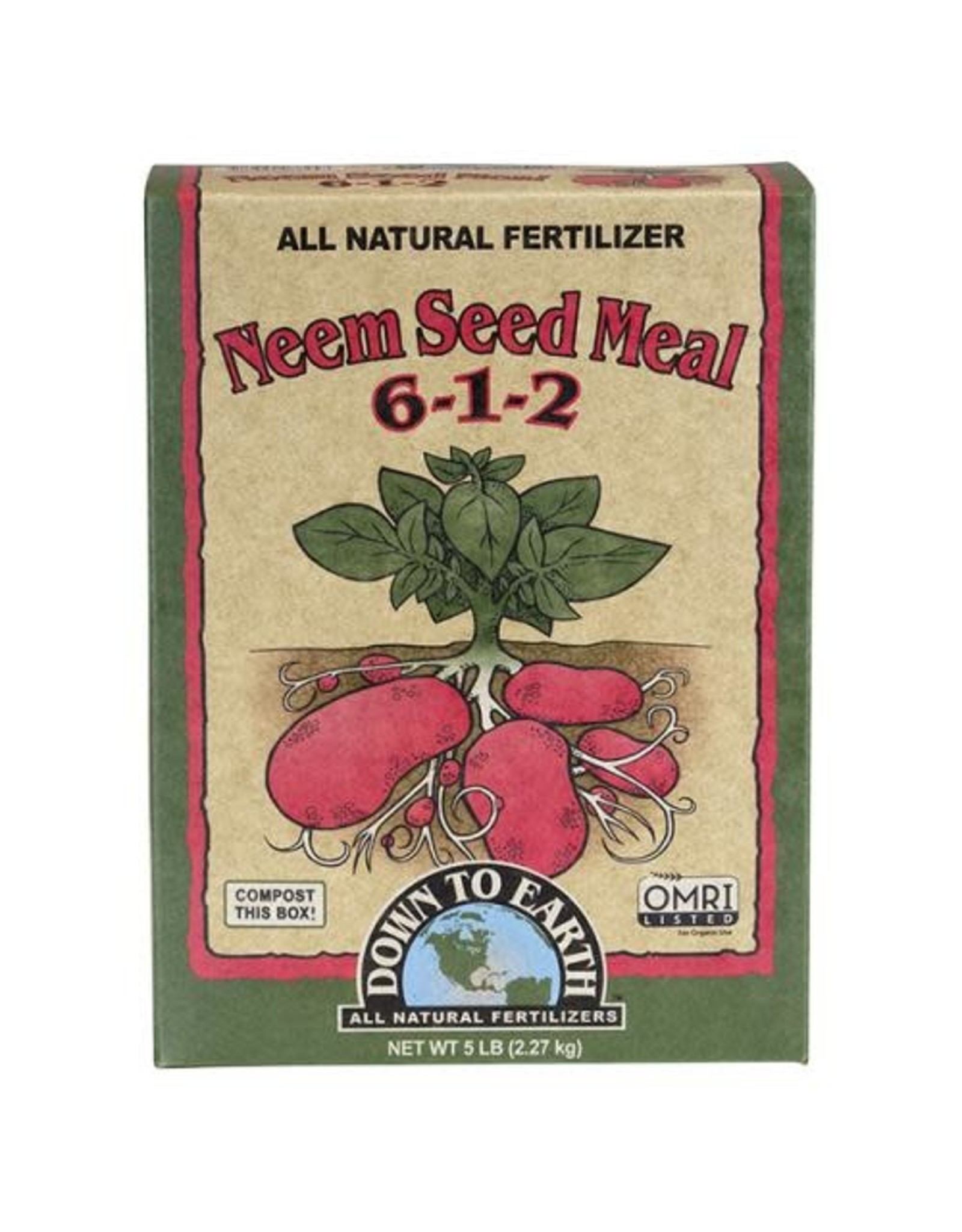 Down to Earth Down To Earth™ Neem Seed Meal 6 - 1 - 2     5lb.