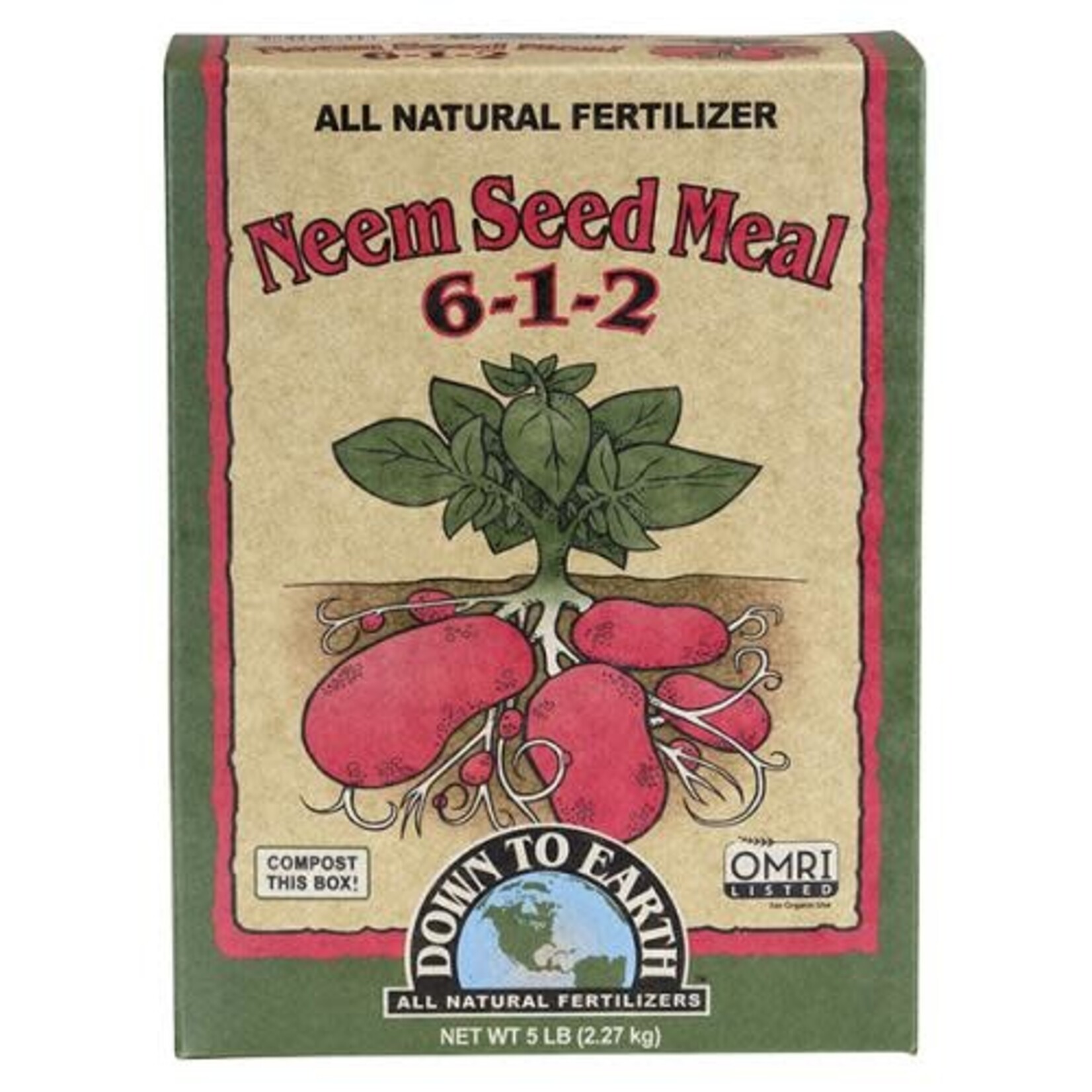 Down to Earth Down To Earth™ Neem Seed Meal 6 - 1 - 2     5lb.