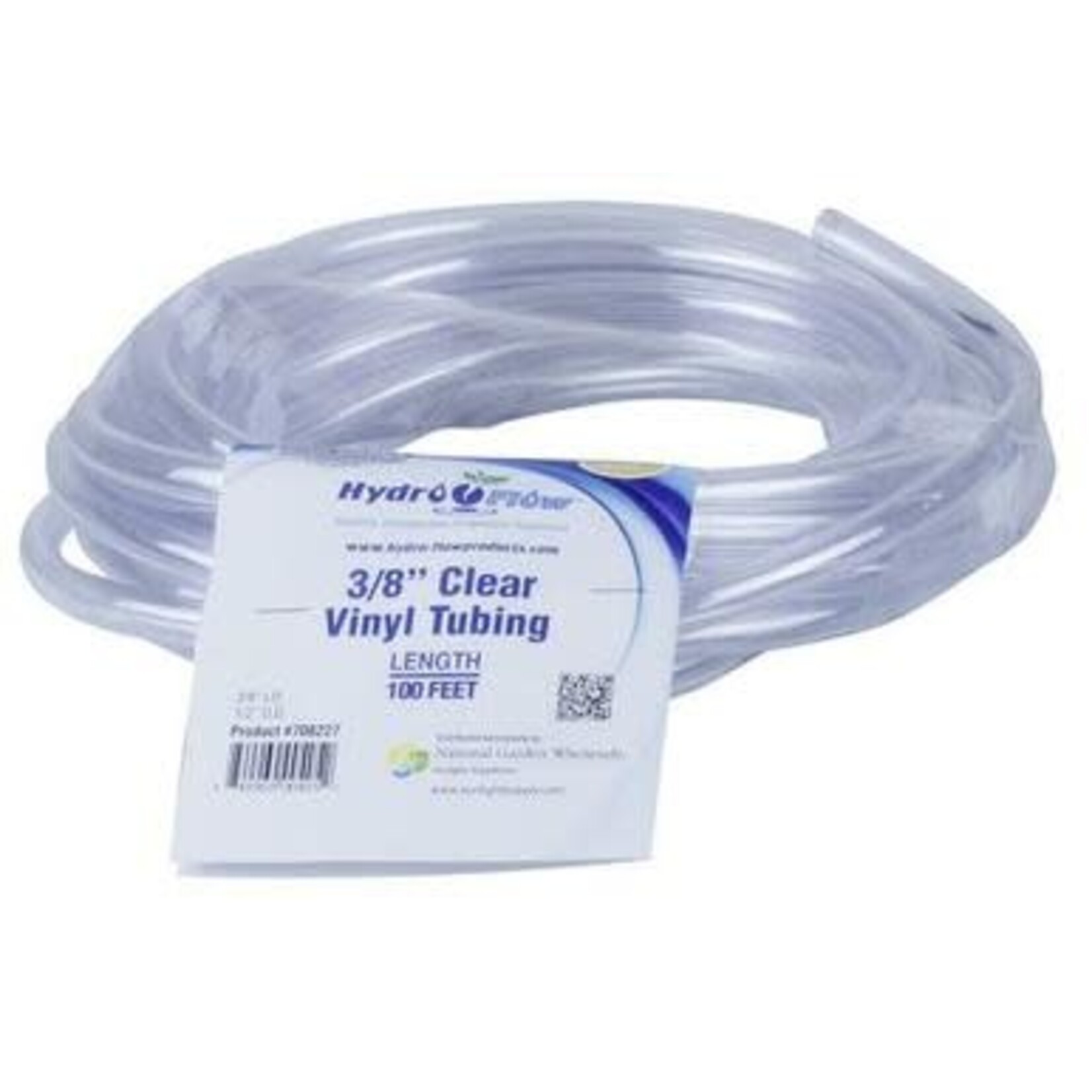 Hydro Flow Hydro Flow Vinyl Tubing Clear 3/8 in ID x 1/2 in OD per foot