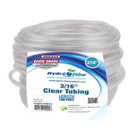 Hydro Flow Hydro Flow Vinyl Tubing Clear 3/16 in ID - 1/4 in OD 100 feet