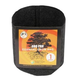 Gro Pro Gro Pro Essential Round Fabric Pot - Black 1 Gallon