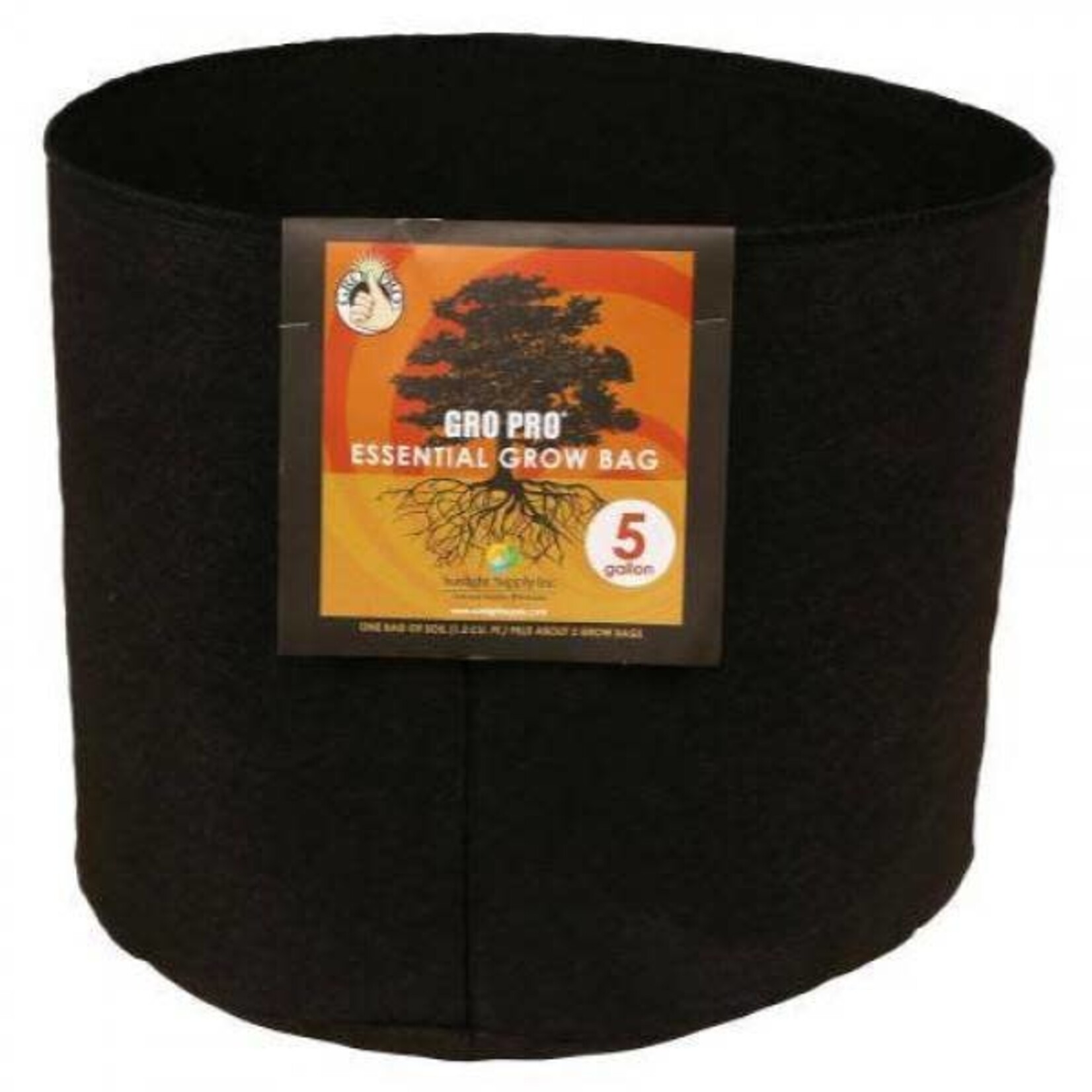 Gro Pro Gro Pro Essential Round Fabric Pot - Black 5 Gallon