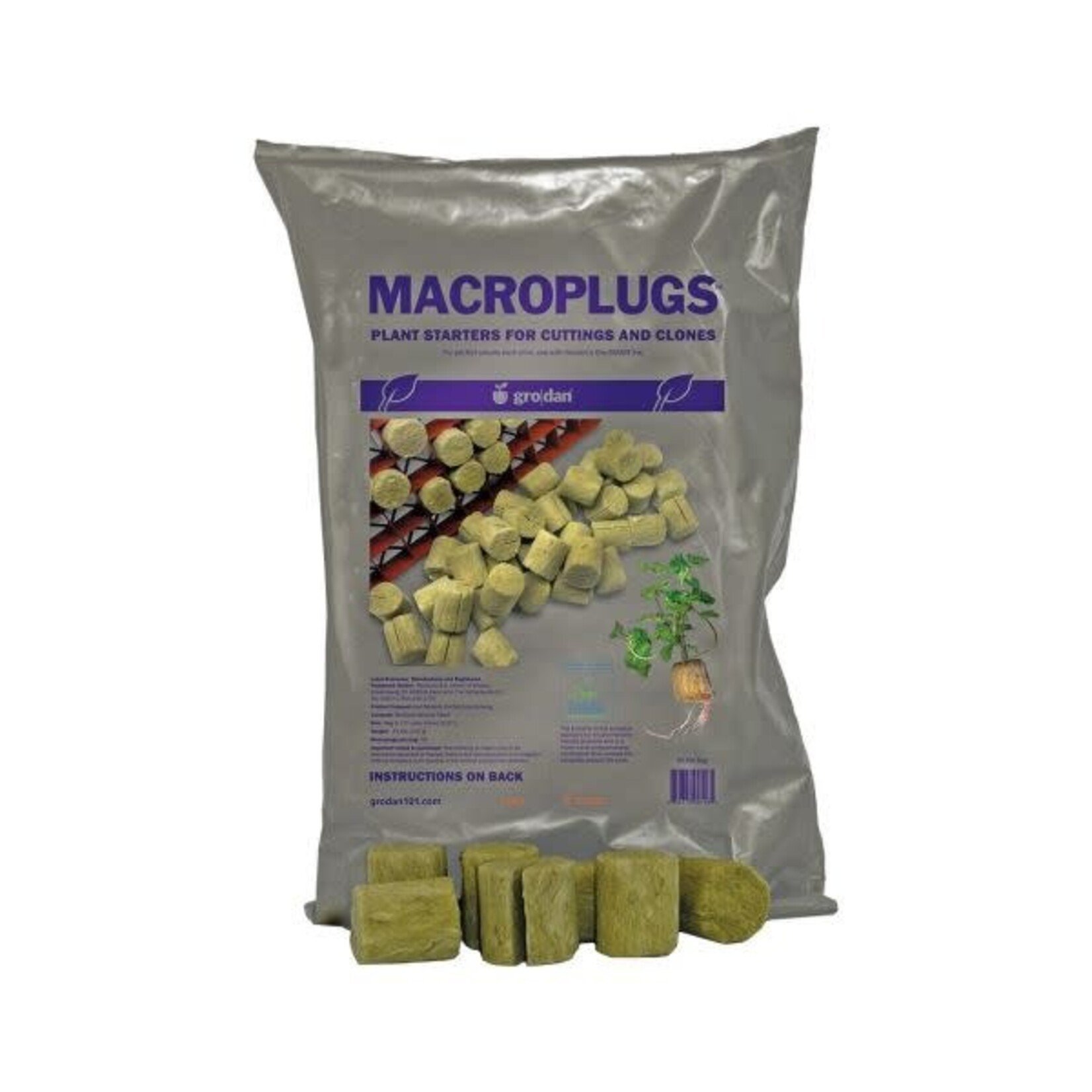 Grodan Grodan MacroPlug Round w/ Slit (50/Bag)