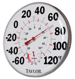 Taylor Precision Products 12" Temperature/Humidity Gauge