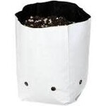 Hydrofarm Grow Bag, White/Black 1/2 gal,  pack of 30