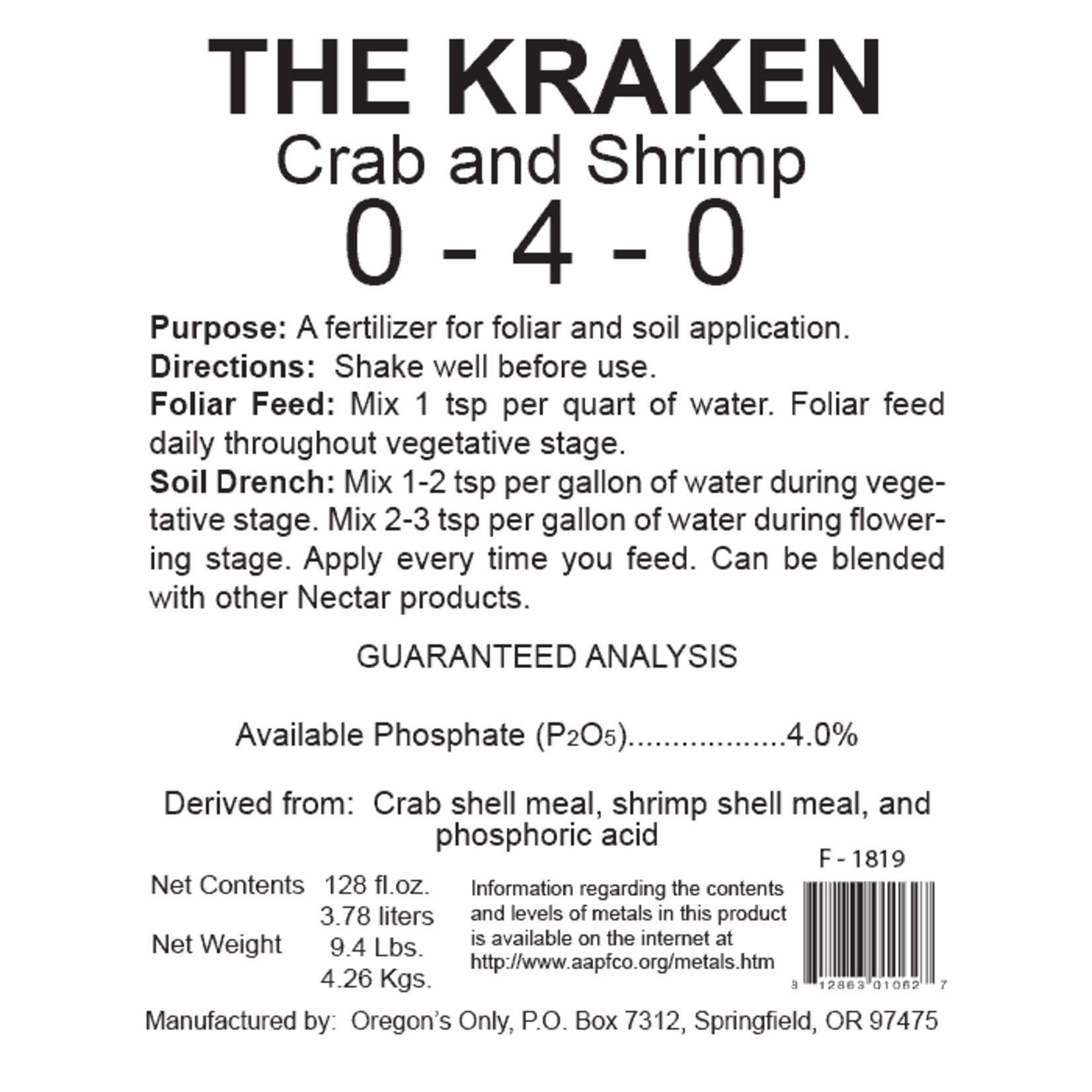 Nectar For The Gods Nectar For The Gods The Kraken Gallon