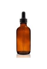 Uline Glass Dropper Bottle - One, 4 oz, Amber