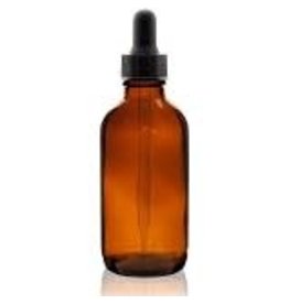 Uline Glass Dropper Bottle - One, 4 oz, Amber