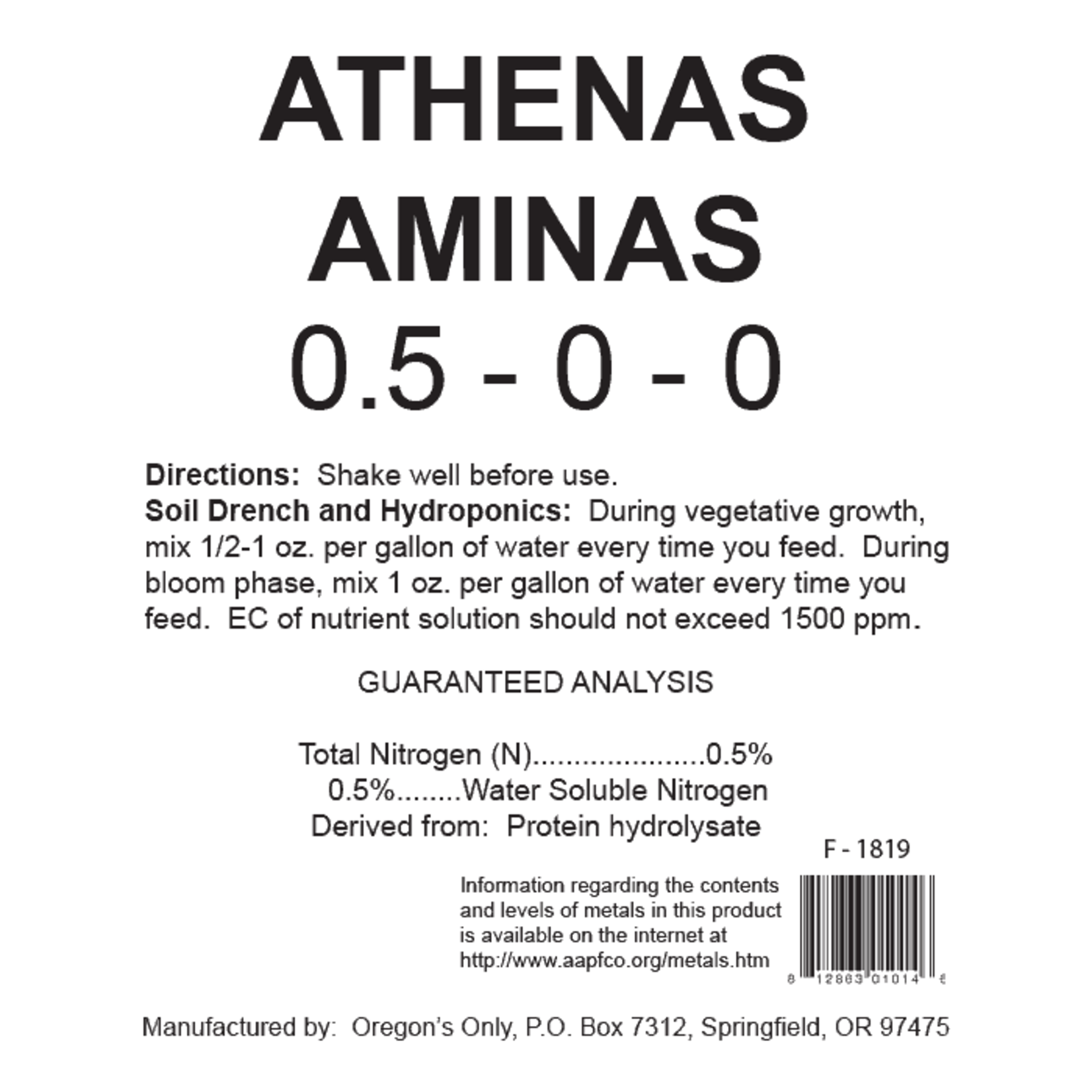 Nectar For The Gods Athena's Aminas, 5 gal by Nectar For The Gods
