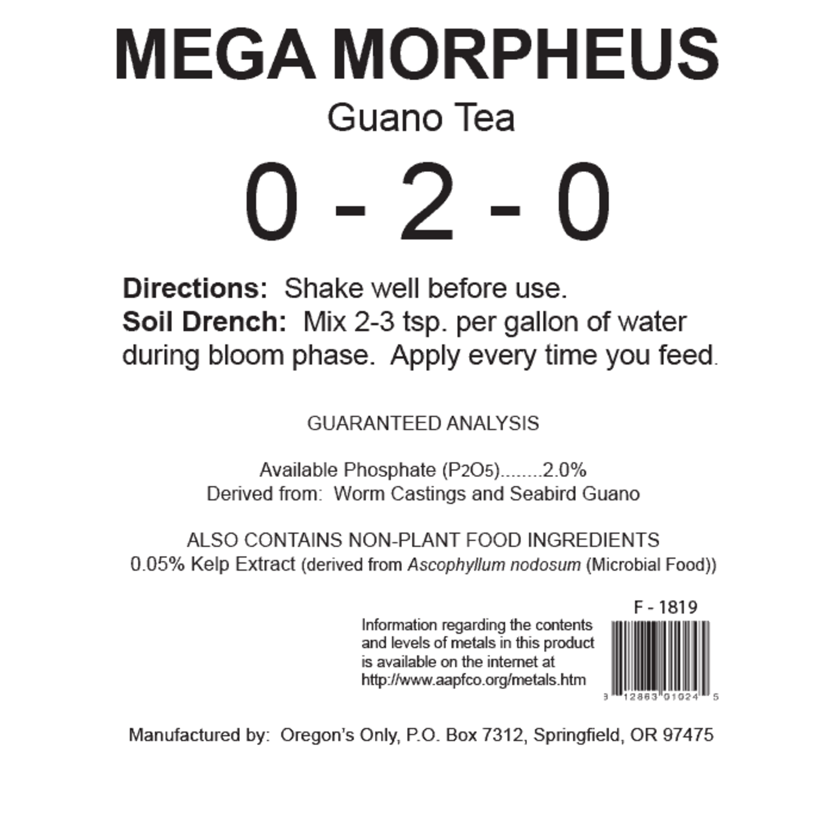 Nectar For The Gods Mega Morpheus, 5 gal