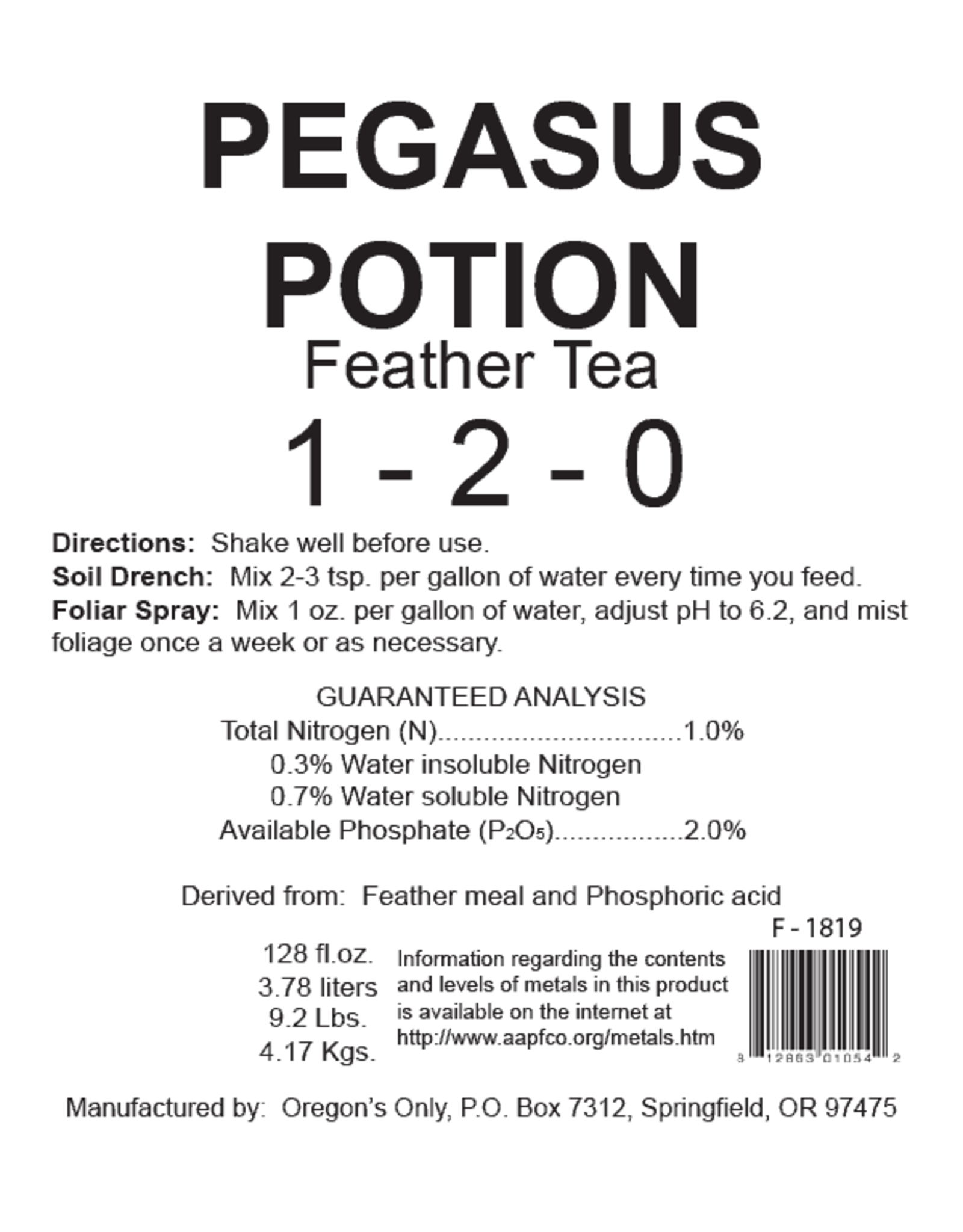 Nectar For The Gods Pegasus Potion, 2.5 gal