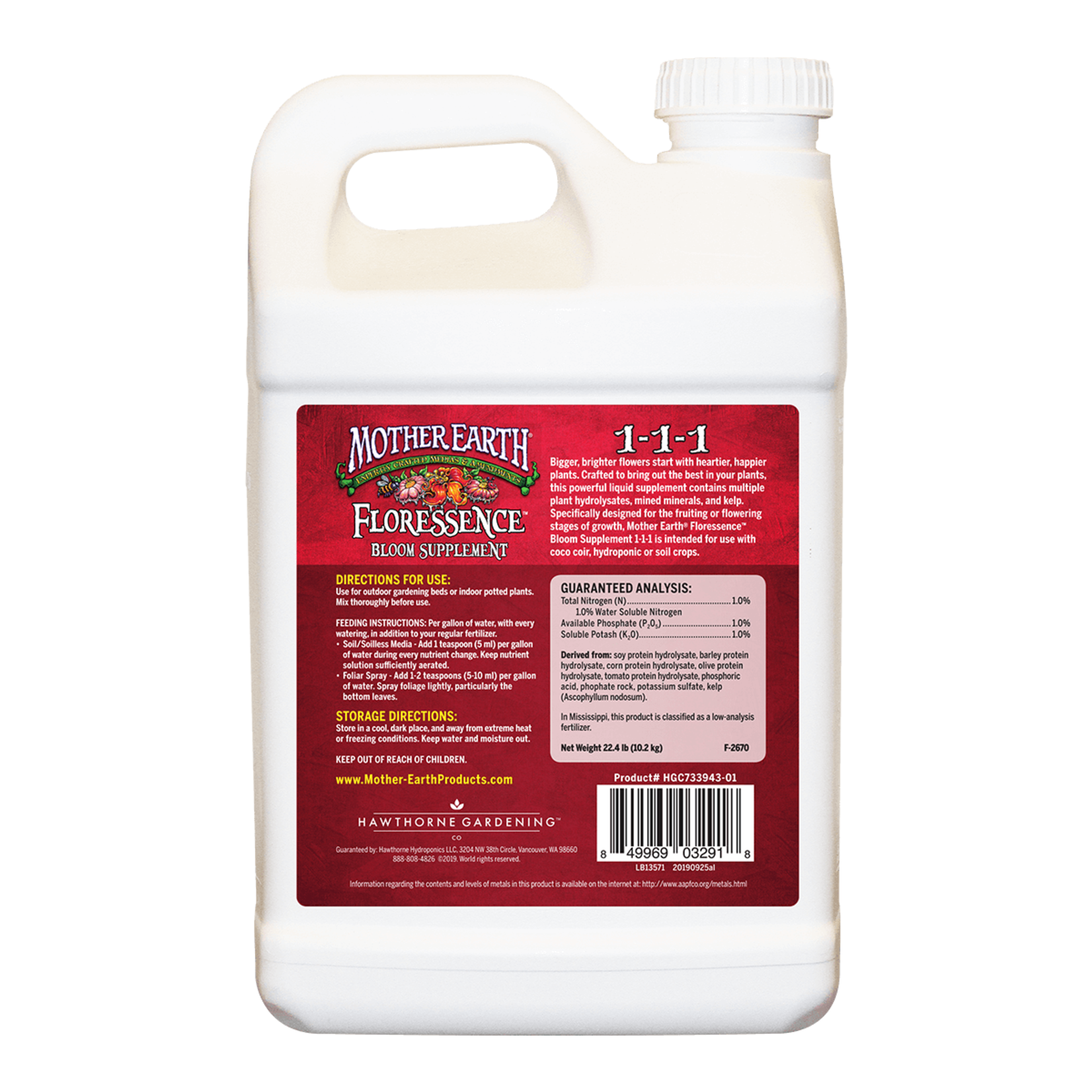 Mother Earth Mother Earth Floressence Bloom Supplement 2.5 Gallon