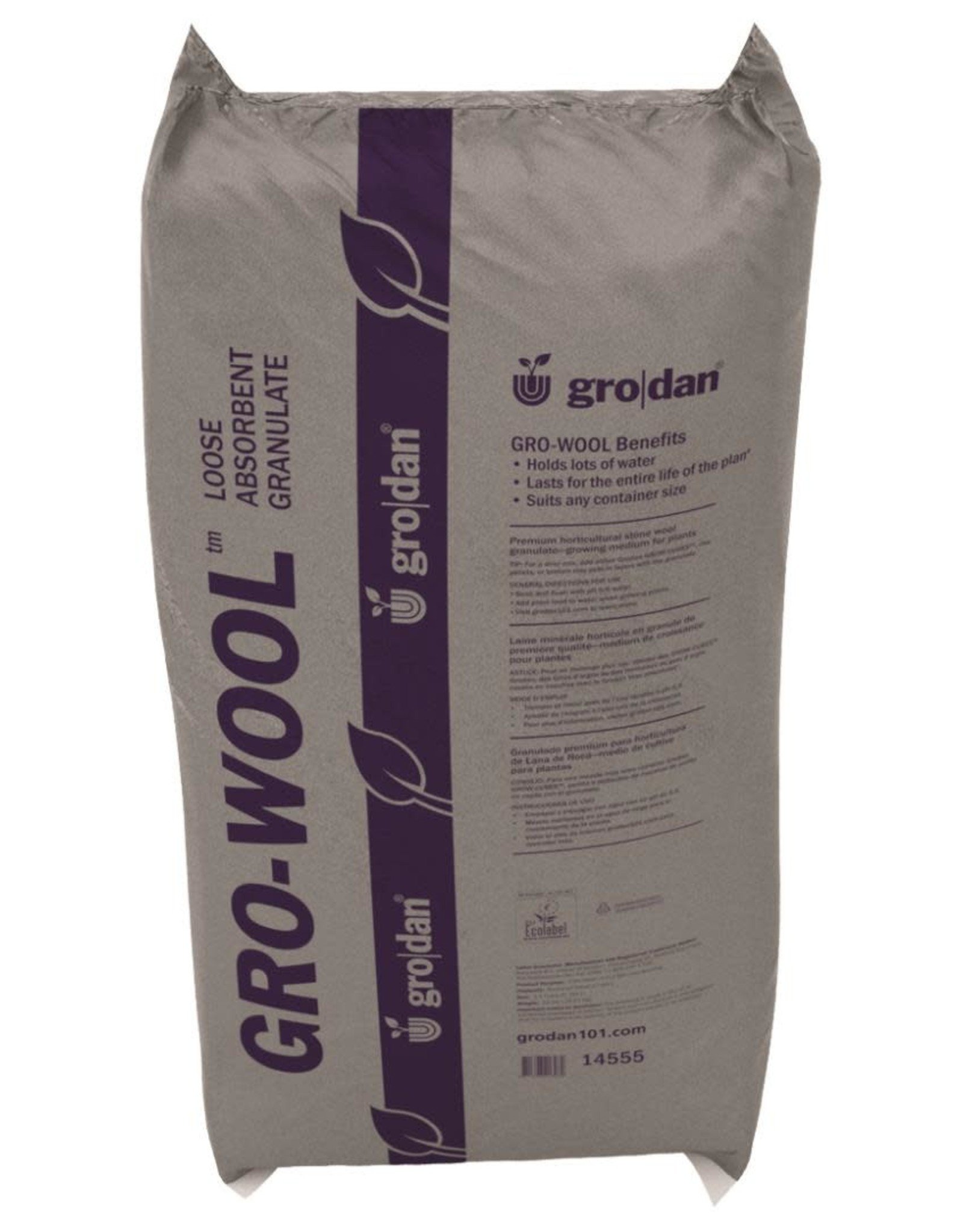 Grodan Grodan Gro-Wool Medium Water Absorbent Granulate Rockwool, 3.5 cu ft
