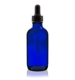 Uline Glass Dropper Bottle - One, 4 oz, Blue