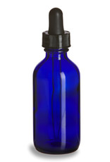 Uline Glass Dropper Bottle - One, 2 oz, Blue