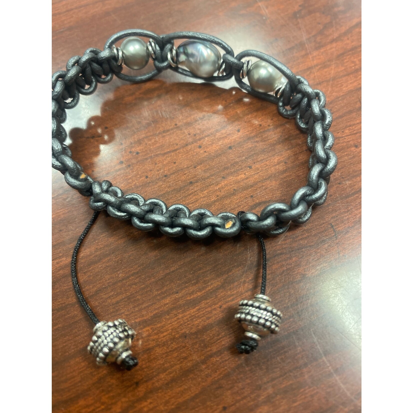 Stacey Horcher Tahitian Pearl Bracelet -Grey