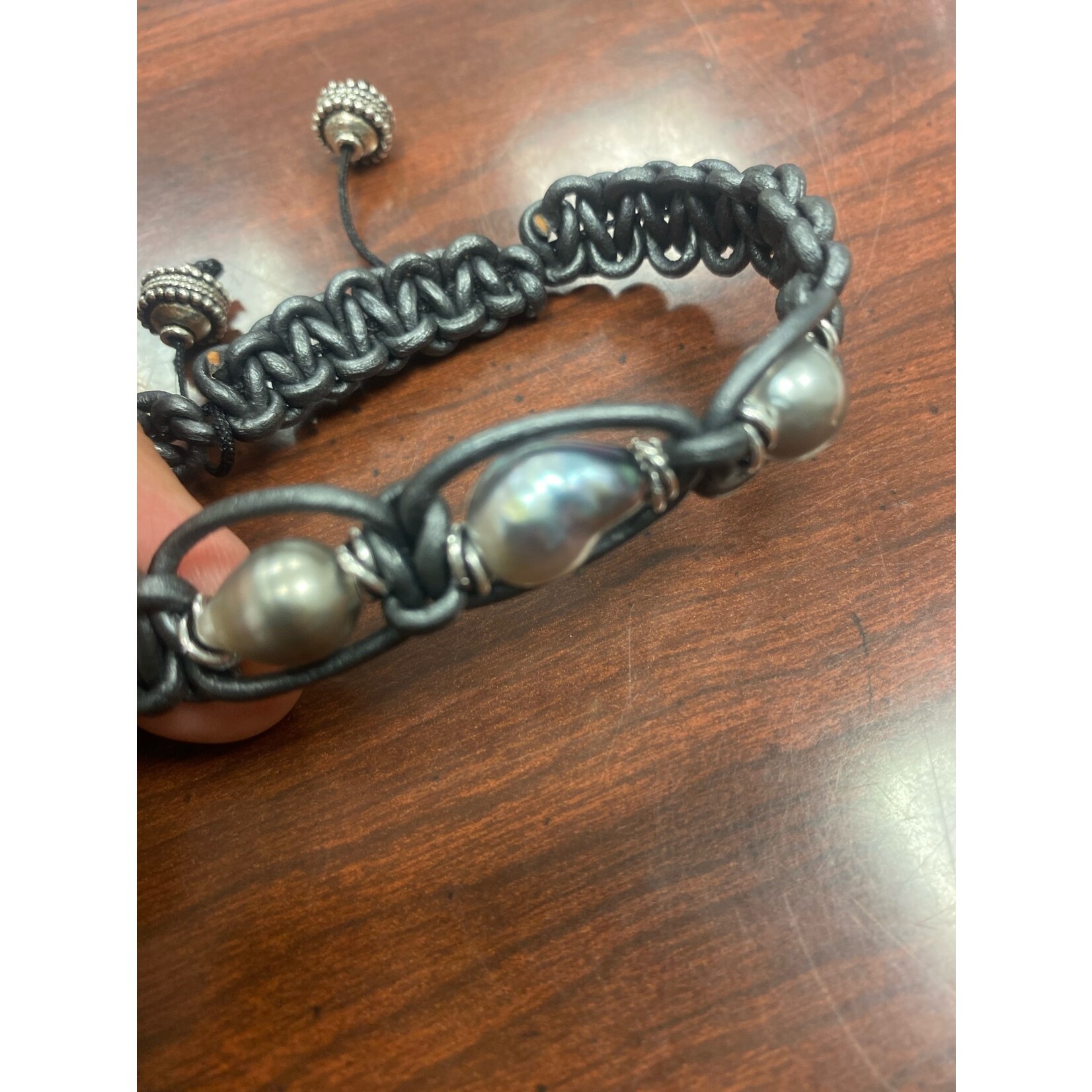 Stacey Horcher Tahitian Pearl Bracelet -Grey