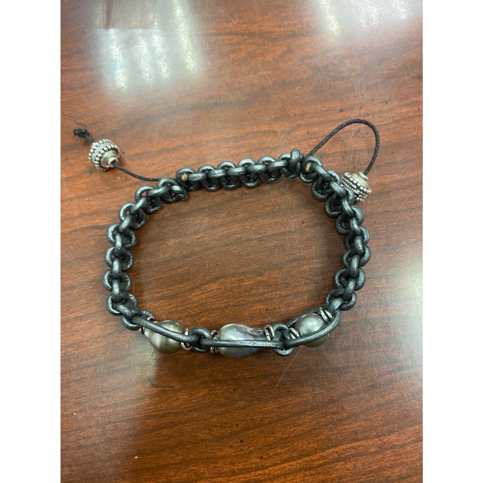 Stacey Horcher Tahitian Pearl Bracelet -Grey