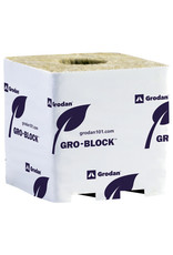 Grodan Gro Block Improved Large 4Inches GR10 w/ hole (4Inchesx4Inches4Inches) wrapped 6/strip