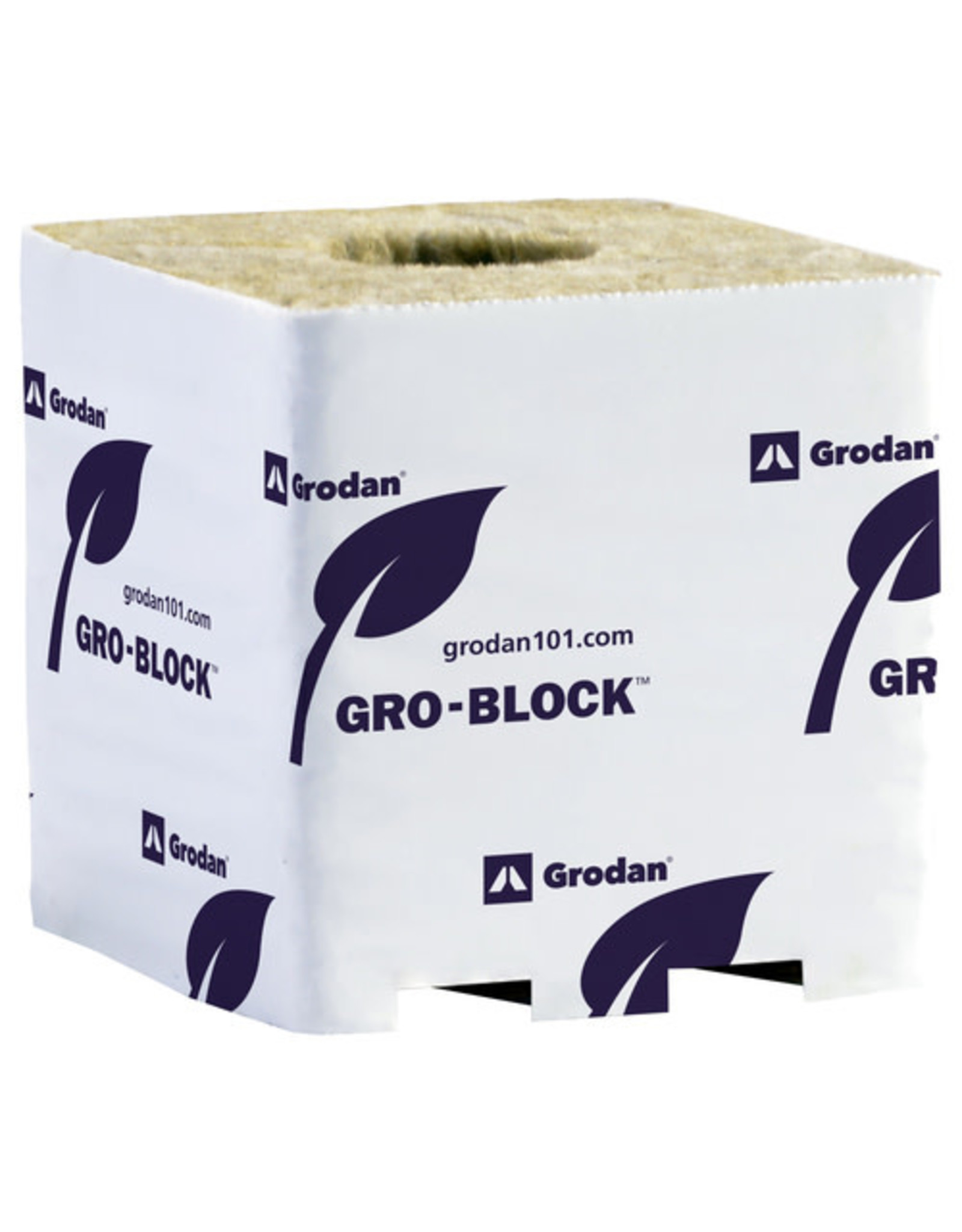 Grodan Gro Block Improved Large 4Inches GR10 w/ hole (4Inchesx4Inches4Inches) wrapped 6/strip