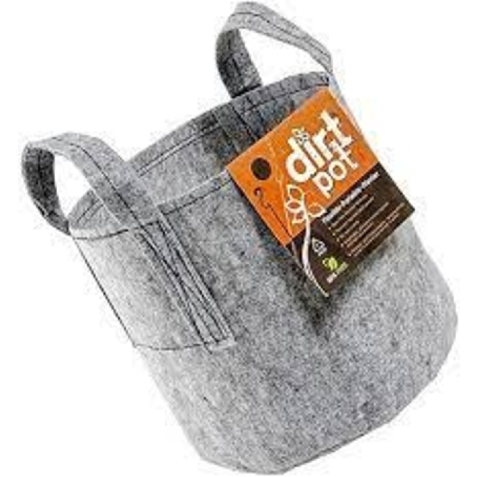 Dirt Pot Dirt Pot Flexible Portable Planter, Grey, 10 gal, with handles