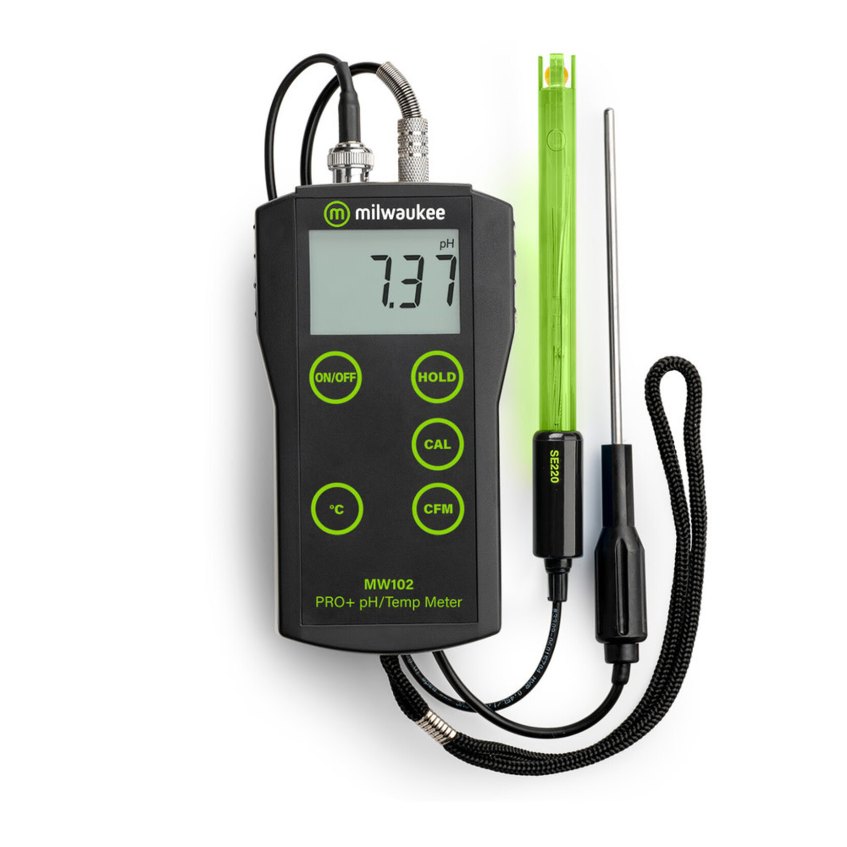 Milwaukee Instruments Milwaukee MW102 PRO+ 2-in-1 pH and Temperature Meter with ATC
