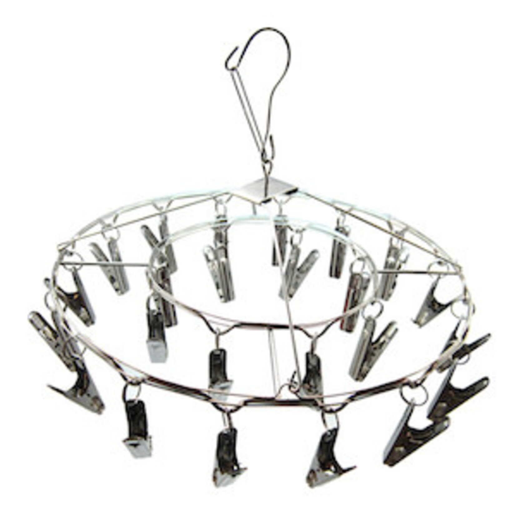 DL Wholesale 24 Clip Hanging Metal Drying Rack