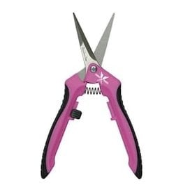 Piranha Pruner Piranha Pruner Trimming Scissors - Pink Handle & Curved Stainless Steel Blade