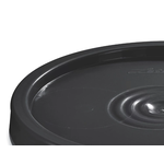 Uline Standard Lid for 3.5, 5, 6 and 7 Gallon Plastic Pail - Black