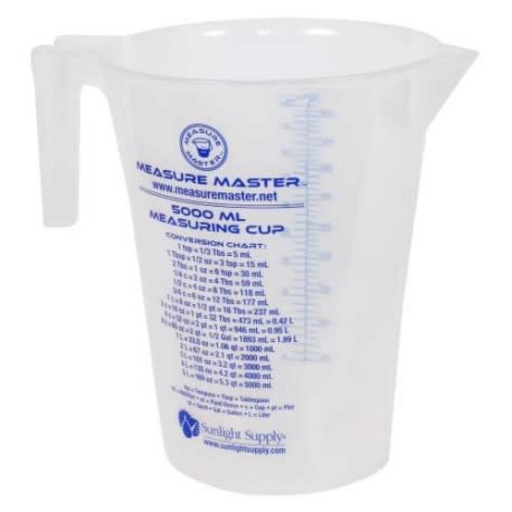 Measure Master Measure Master Graduated Round Container 160 oz / 5000 ml