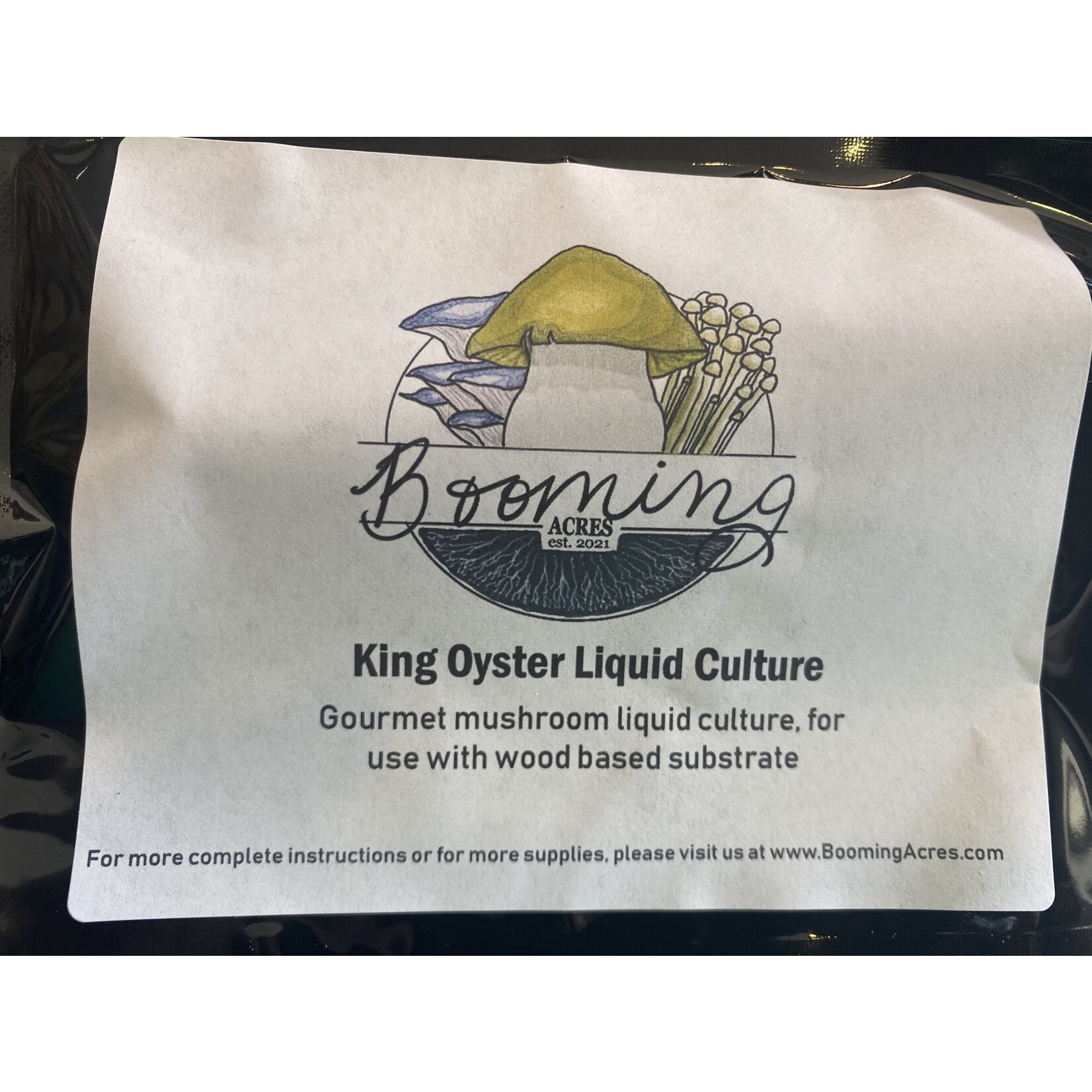 Booming Acres Booming Acres 10ml Liquid Culture Syringe- King Oyster