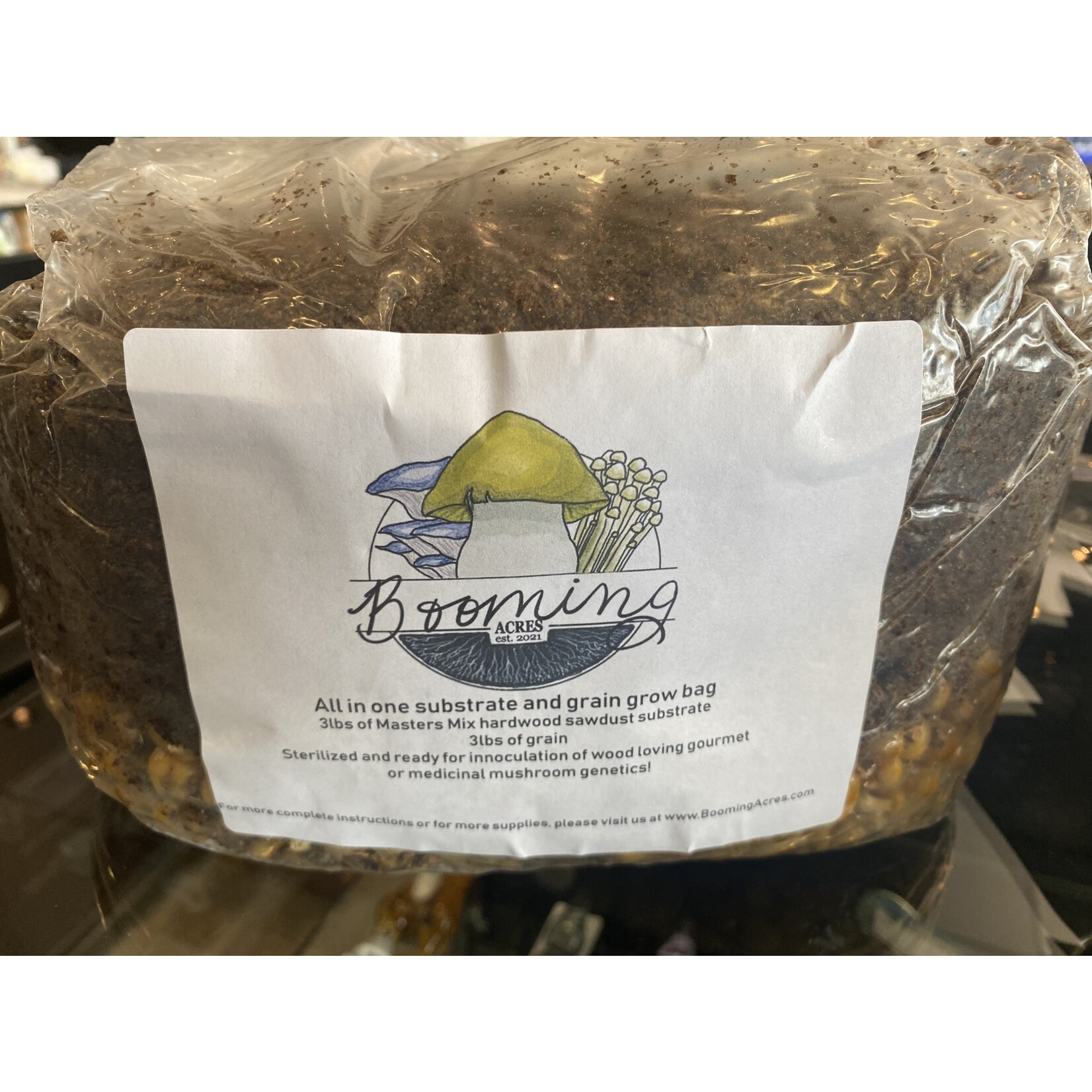 Booming Acres Magical Booming Acres 5lb All in One Mushroom Growing Bag  in box