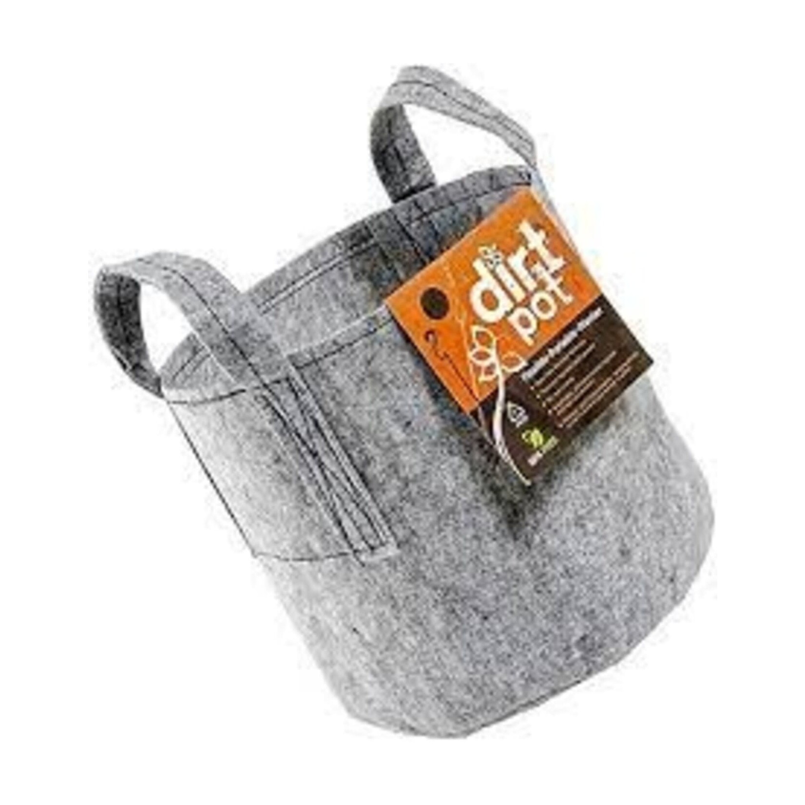Dirt Pot Dirt Pot Flexible Portable Planter, Grey, 5 gal, with handles