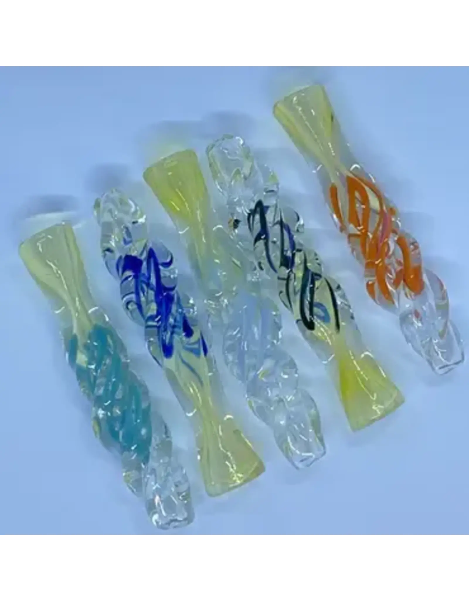 Smokerz Glass SMKZ 3" Twist Belly Color Line Chillums GA13