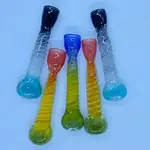 Smokerz Glass SMKZ 4" Heavy Spiral & Frit Chillums S093