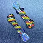 Smokerz Glass SMKZ Dichro & Rasta Line Chillum B147