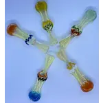 Smokerz Glass Flat Mouth Color Ribbon Chillum