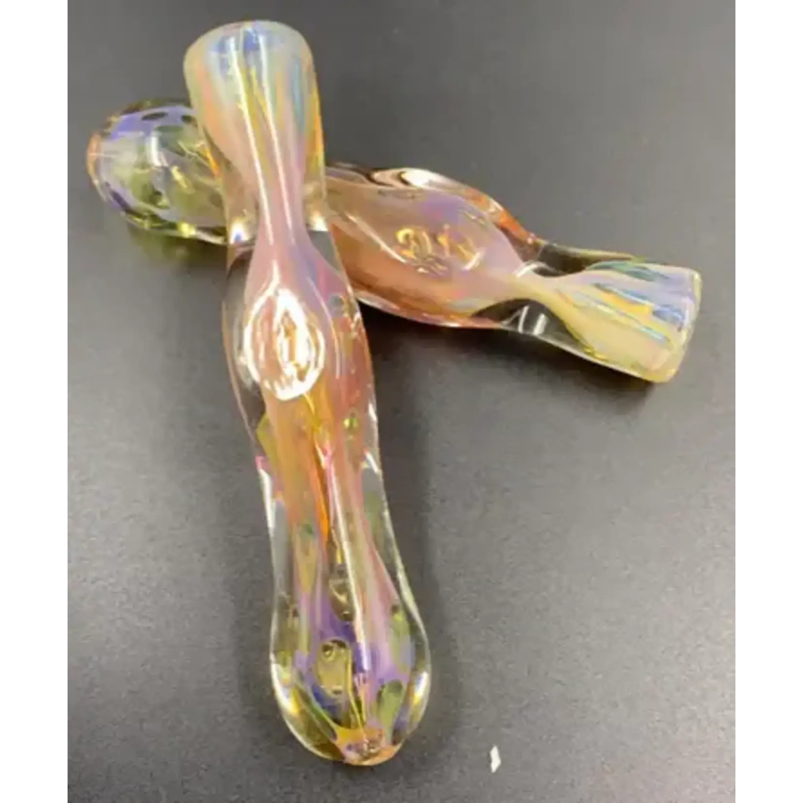 Smokerz Glass SMKZ             Gold Fume Dot Chillum           B170