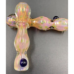 Smokerz Glass Gold Fume Rim and Ball Dot Chillum