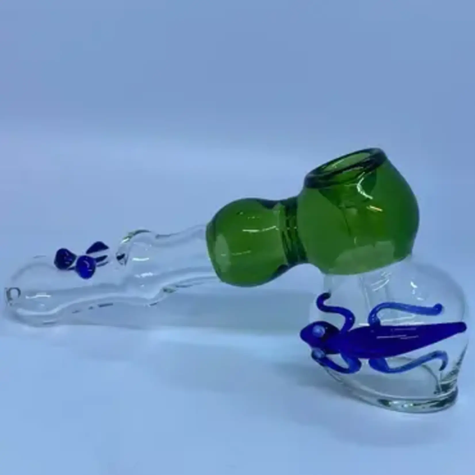 Smokerz Glass SMKZ    7" Insect Logo Hammer Bubbler   B144